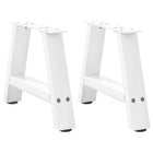 Coffee table legs 2 pcs A-shaped 50x(30-31) cm steel white