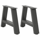 Salontafelpoten 2 st A-vormig 50x30 cm staal antraciet