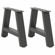 Salontafelpoten 2 st A-vormig 50x30 cm staal antraciet