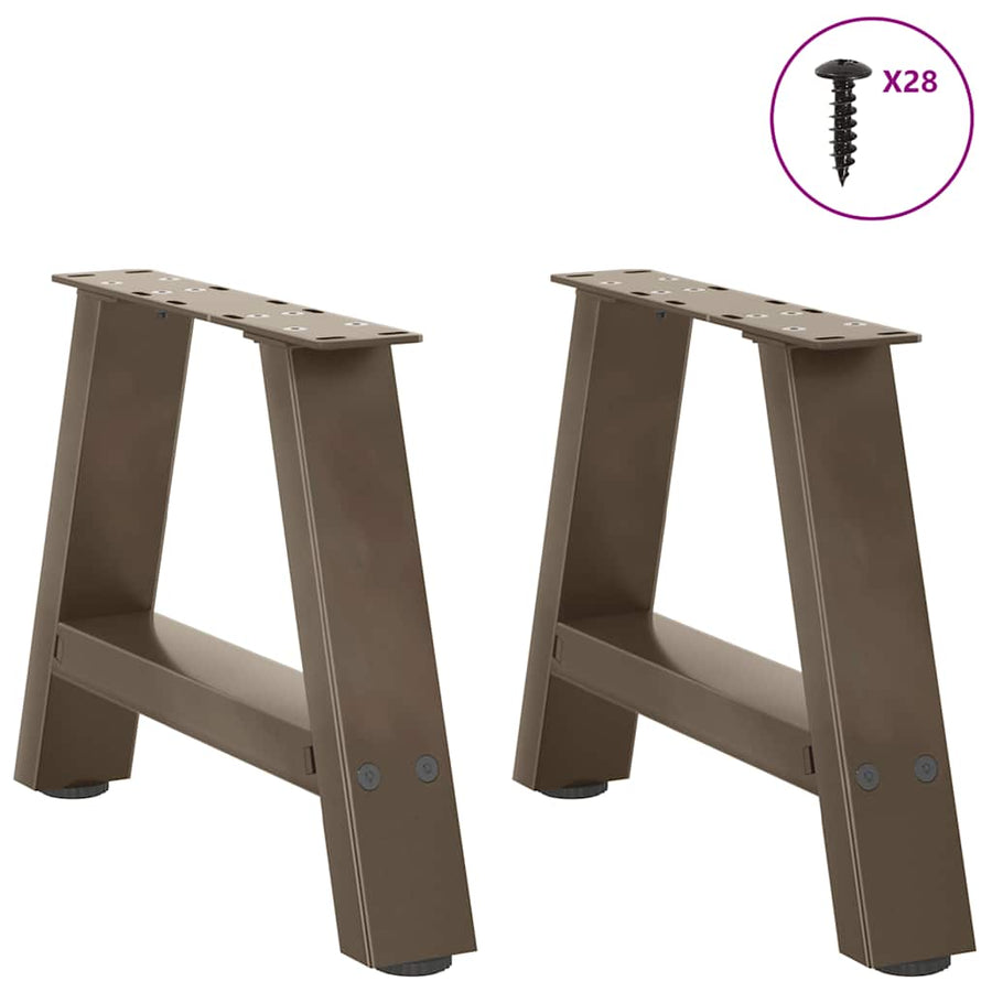 Salontafelpoten 2 St A-Vormig Staal 50 x (30-31) cm Naturel