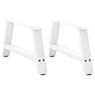 Salontafelpoten 2 st A-vormig 60x30 cm staal wit