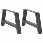 Coffee table legs 2 pcs A-shaped 60x(30-31) cm steel anthracite
