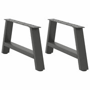 Tafelpoten 2 st A-vormig 60x30 cm staal antraciet