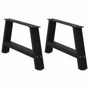 Salontafelpoten 2 st A-vormig 70x30 cm staal zwart