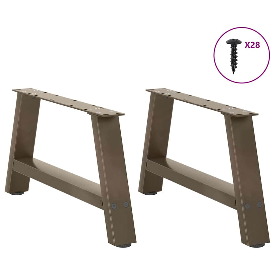 Salontafelpoten 2 St A-Vormig Staal 70 x (30-31) cm Naturel