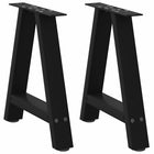 Coffee Table Legs 2 pcs A-shaped 38x(42-43) cm steel black