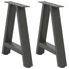 Coffee table legs 2 pcs A-shaped 38x(42-43) cm steel anthracite