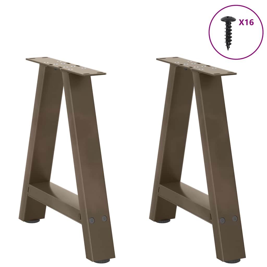 Salontafelpoten 2 St A-Vormig Staal 38 x (42-43) cm Naturel