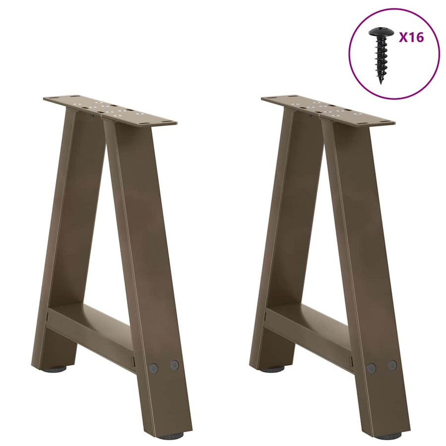 Salontafelpoten 2 St A-Vormig Staal 38 x (42-43) cm Naturel