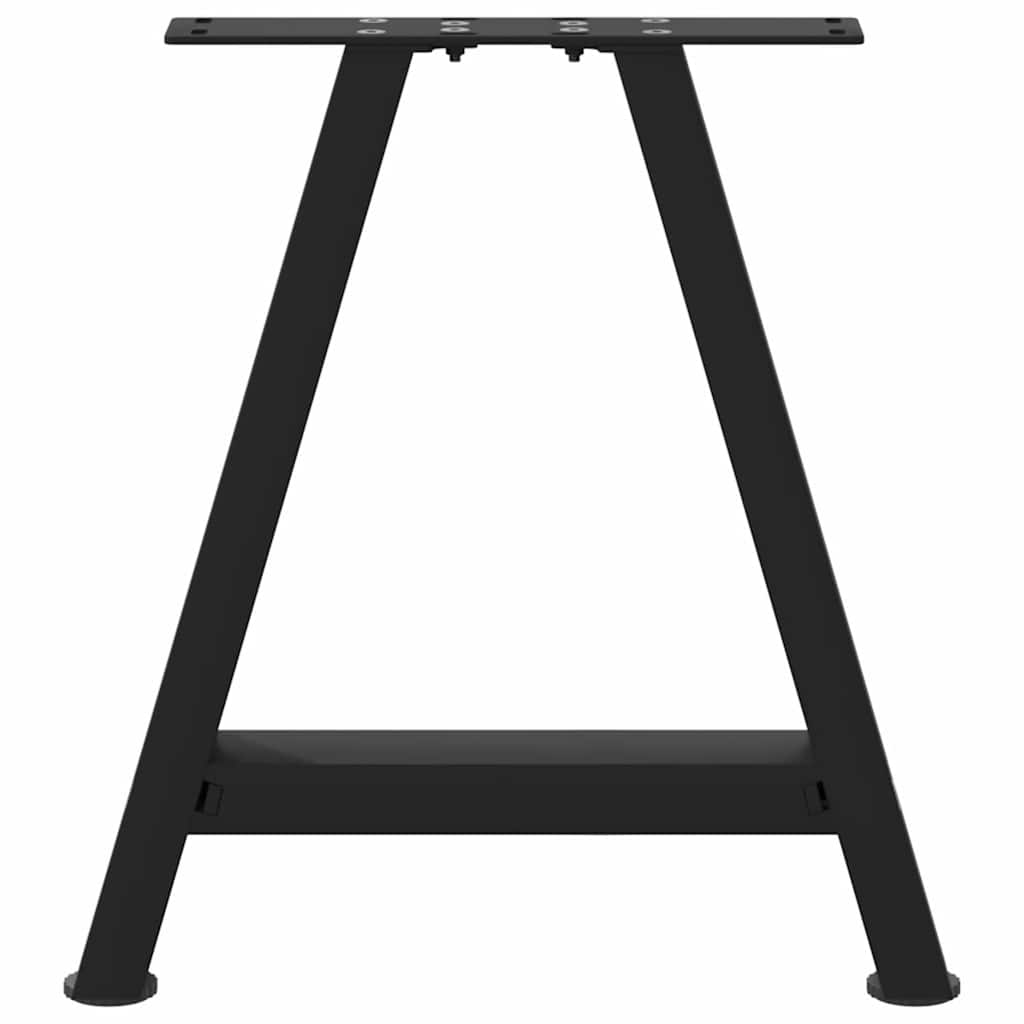 Salontafelpoten 2 st A-vormig 50x(42-43) cm staal zwart