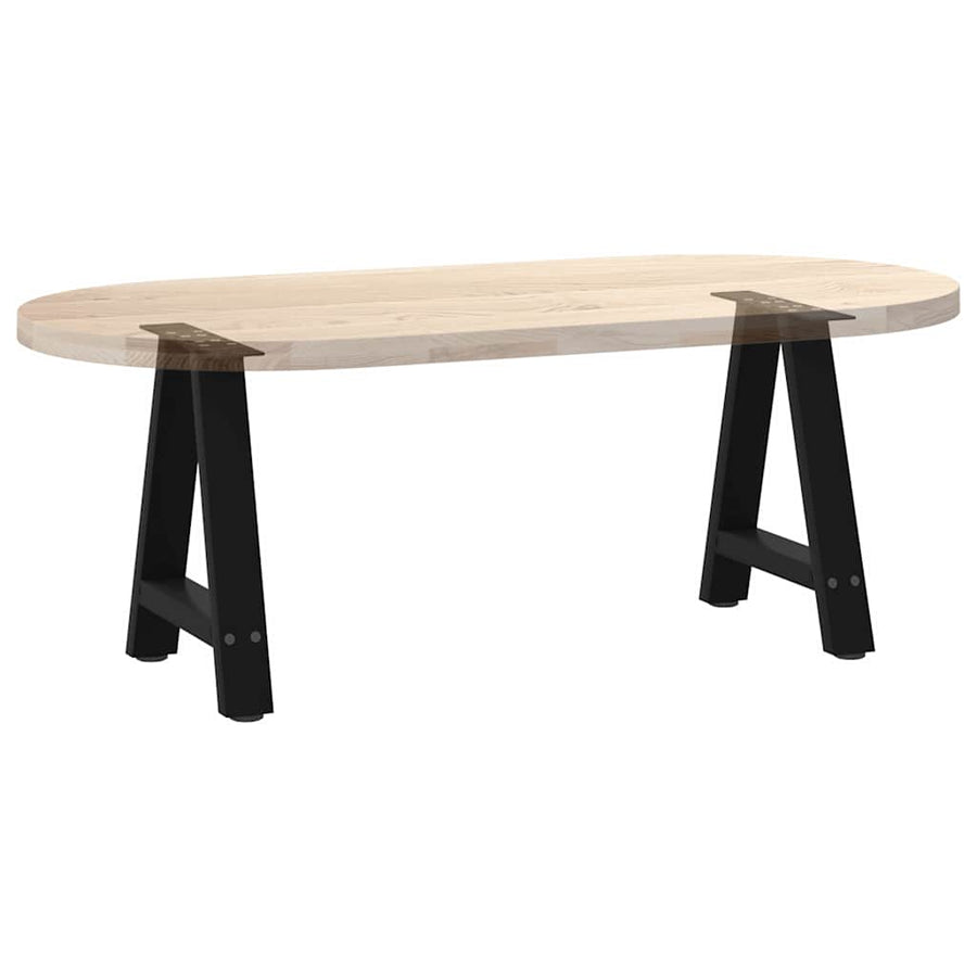 Salontafelpoten 2 st A-vormig 50x(42-43) cm staal zwart