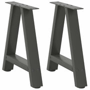 Tafelpoten A-vormig 50x42-43 cm staal antraciet 2 stuks