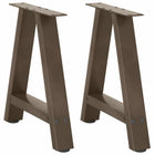 Tafelpoten 2 st A-vorm 50x42 cm staal