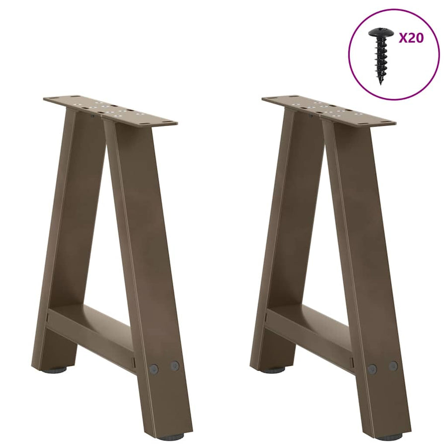 Salontafelpoten 2 St A-Vormig Staal 50 x (42-43) cm Naturel