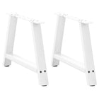 Coffee table legs 2 pcs A-shaped 60x(42-43) cm steel white