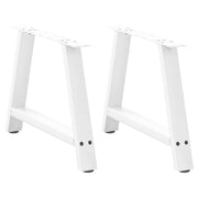 Salontafelpoten 2 st A-vormig 60x42 cm staal wit