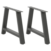 Salontafelpoten 2 st A-vormig 60x42 cm staal antraciet