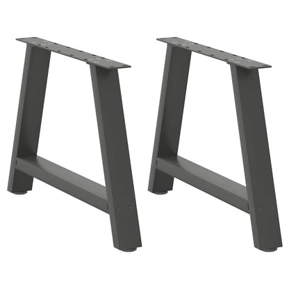 Salontafelpoten 2 st A-vormig 60x(42-43) cm staal antraciet