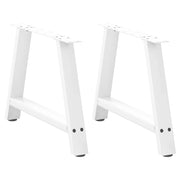 Salontafelpoten 2 st A-vorm 70x43 cm staal wit