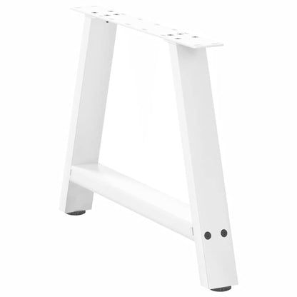 Salontafelpoten 2 st A-vormig 70x(42-43) cm staal wit