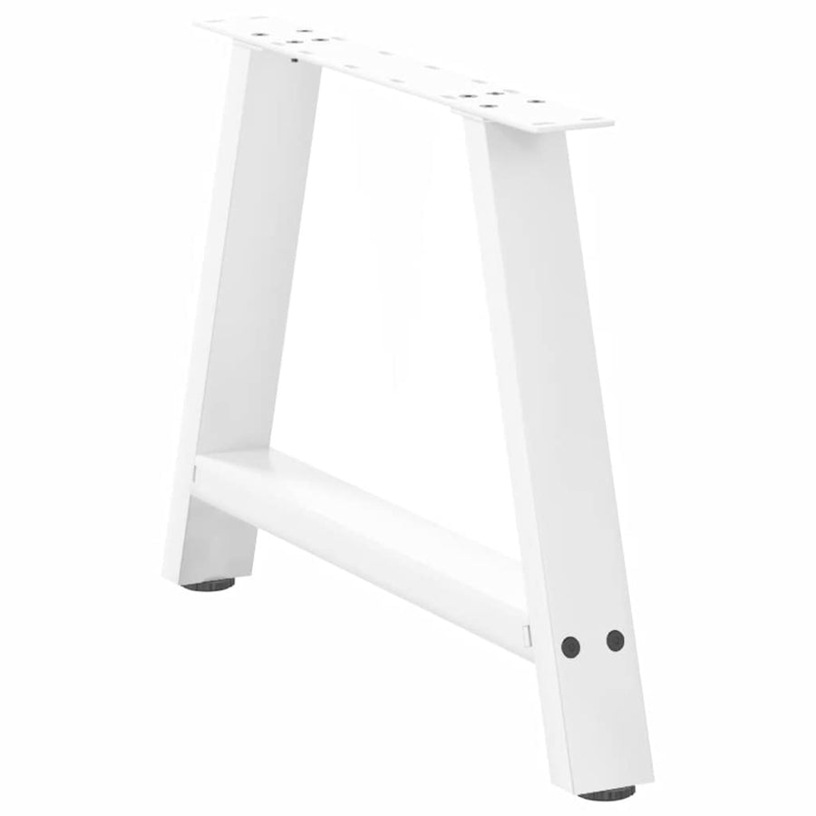 Salontafelpoten 2 st A-vormig 70x(42-43) cm staal wit