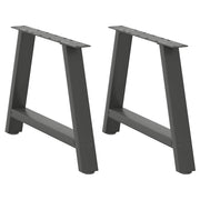 Tafelpoten 2 st A-vormig 70x42 cm staal antraciet