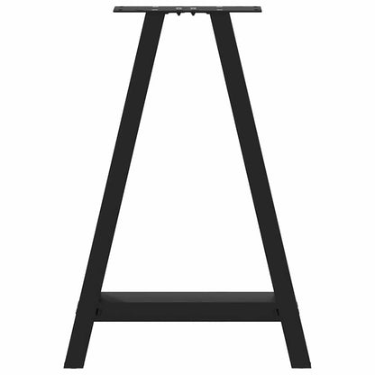 Salontafelpoten 2 st A-vormig 50x(72-73) cm staal zwart
