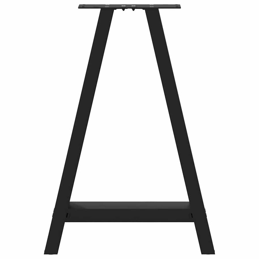 Salontafelpoten 2 st A-vormig 50x(72-73) cm staal zwart