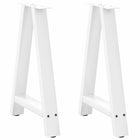 Dining Table Legs A-Shape Steel White 50 x (72-73) cm