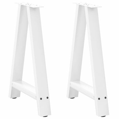 Eettafelpoten A-Vormig Staal Wit 50 x (72-73) cm