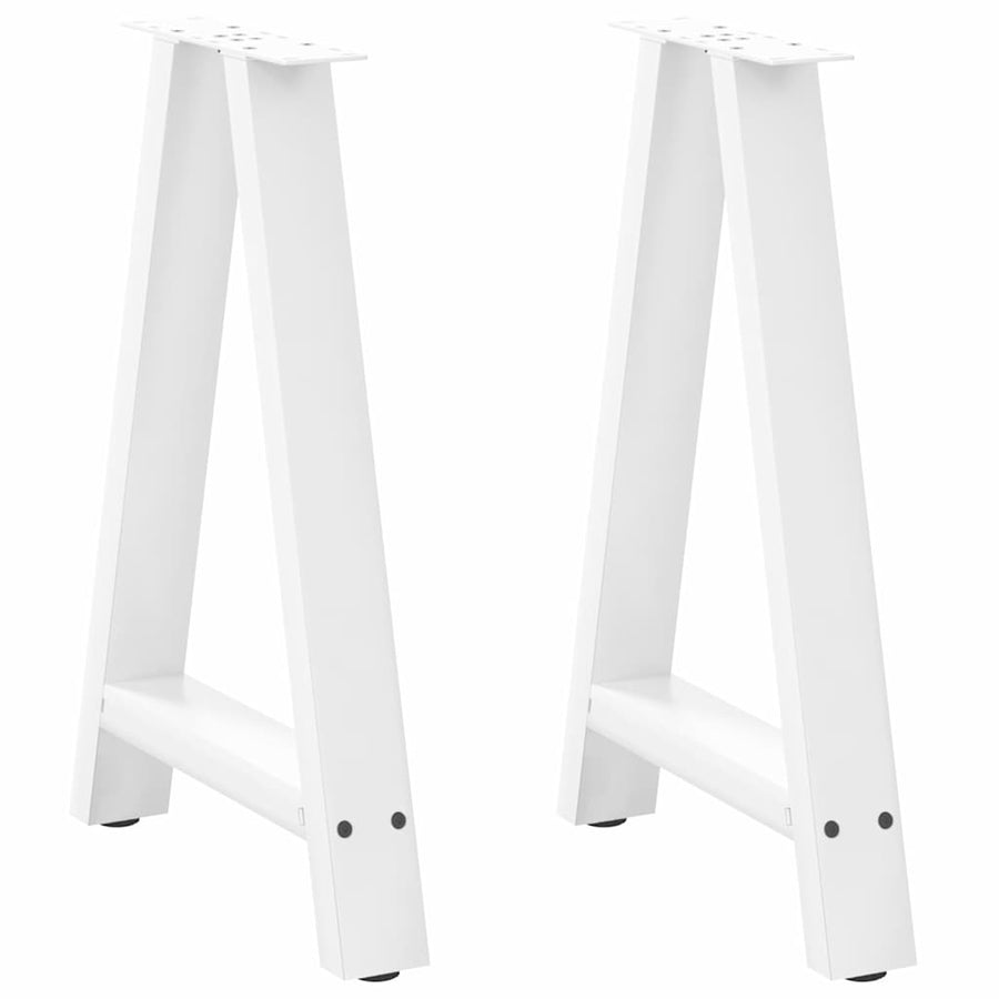 Eettafelpoten A-Vormig Staal Wit 50 x (72-73) cm