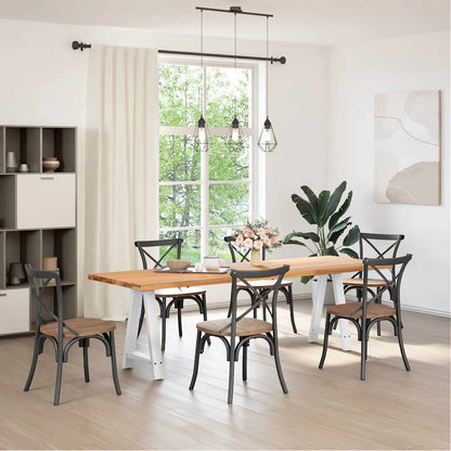 Eettafelpoten A-Vormig Staal Wit 50 x (72-73) cm