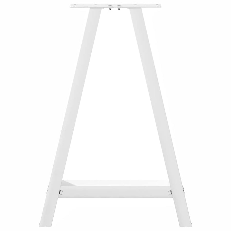 Eettafelpoten A-Vormig Staal Wit 50 x (72-73) cm