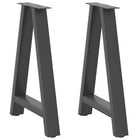 Tafelpoten 2 st A-vormig 50x72 cm staal antraciet