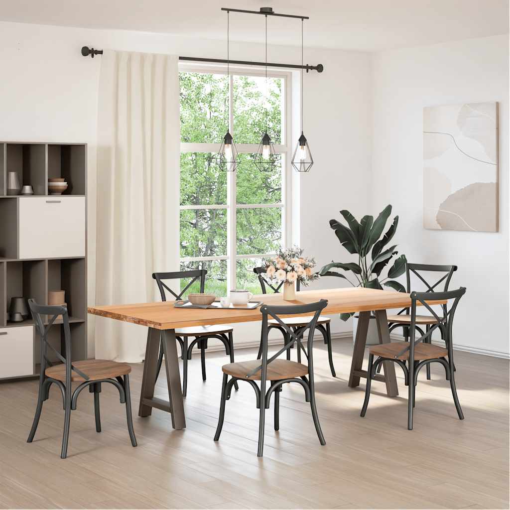 Salontafelpoten 2 St A-Vormig Staal 50 x (72-73) cm Naturel