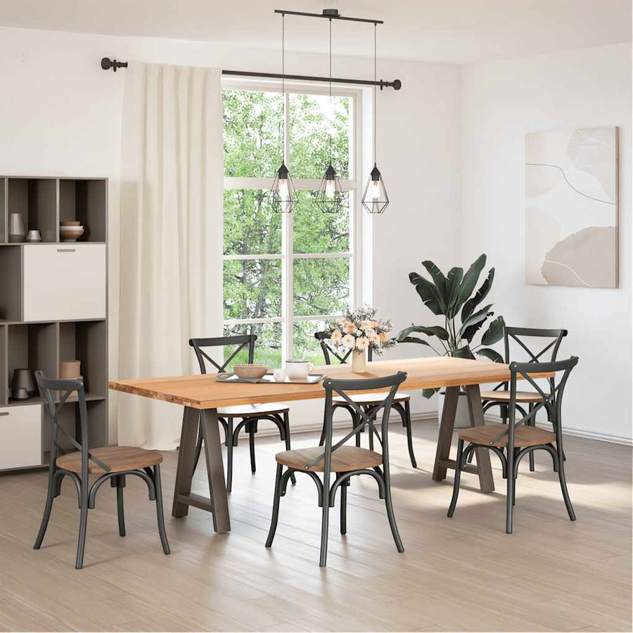 Salontafelpoten 2 St A-Vormig Staal 50 x (72-73) cm Naturel