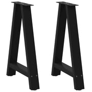 Tafelpoten 2 st A-vormig 60x72 cm staal zwart