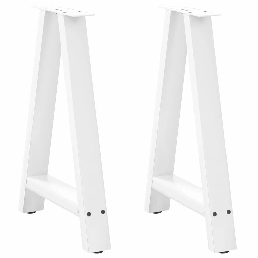 Eettafelpoten A-Vormig Staal Wit 60 x (72-73) cm