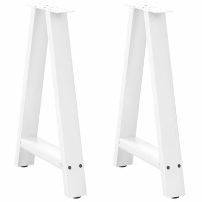 Eettafelpoten A-Vormig Staal Wit 60 x (72-73) cm