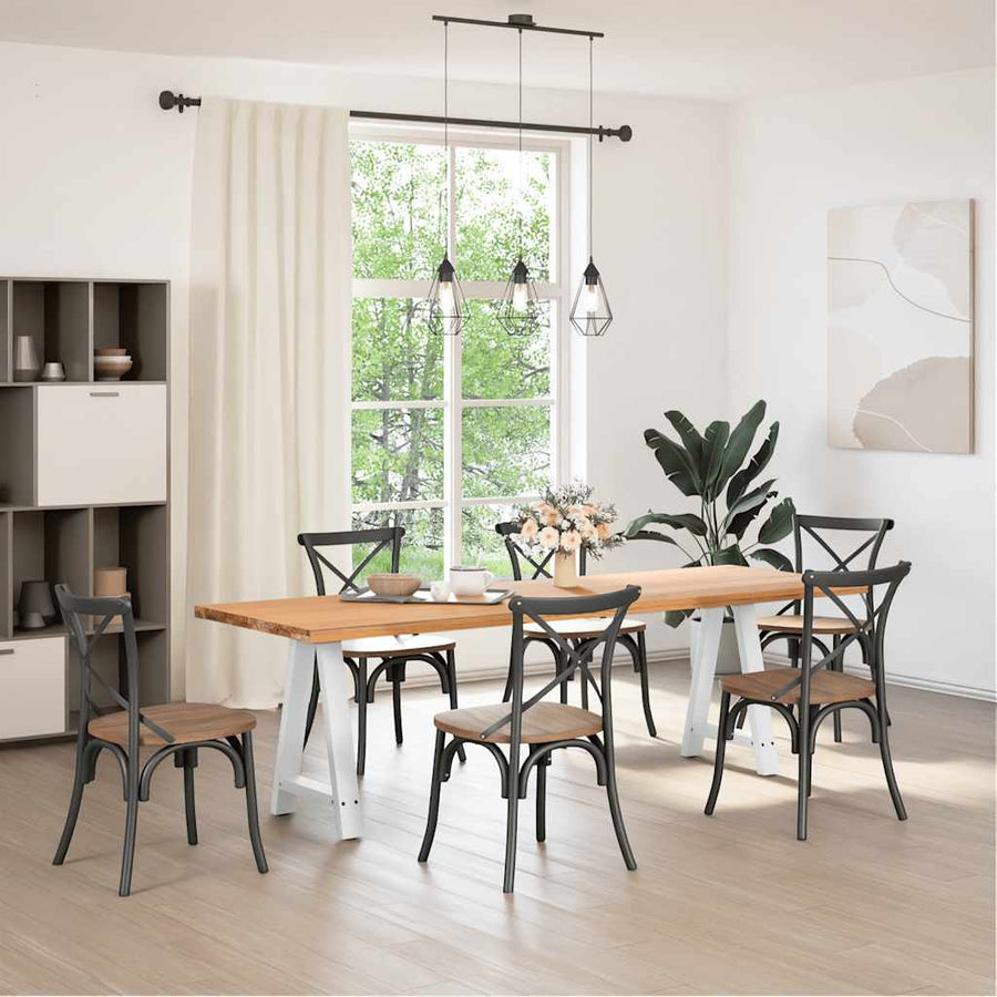 Eettafelpoten A-Vormig Staal Wit 60 x (72-73) cm