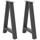 Dining table legs 2 pcs A-shaped 60x(72-73) cm steel anthracite