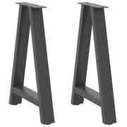 Tafelpoten 2 st A-vormig 60x72-73 cm staal antraciet