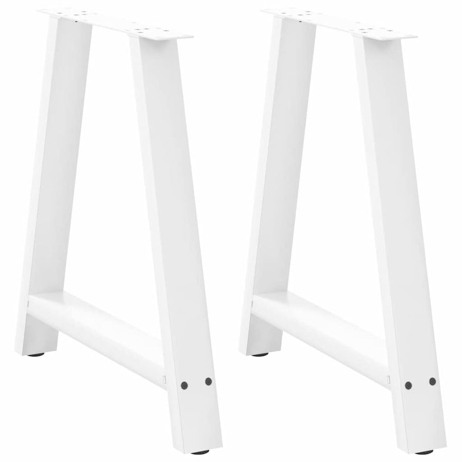Eettafelpoten A-Vormig Staal Wit 70 x (72-73) cm