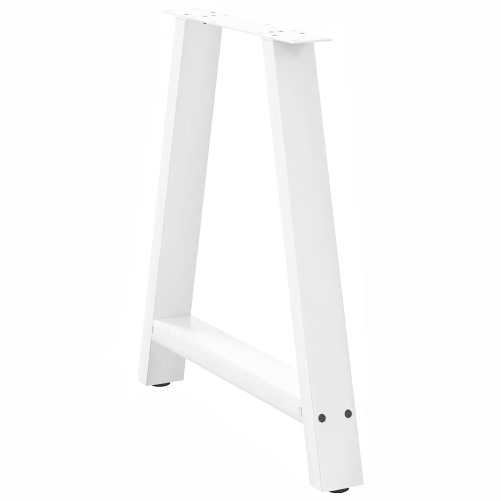 Eettafelpoten A-Vormig Staal Wit 70 x (72-73) cm