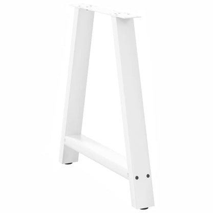 Eettafelpoten A-Vormig Staal Wit 70 x (72-73) cm