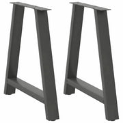Tafelpoten 2 st A-vormig 70x72 cm staal antraciet