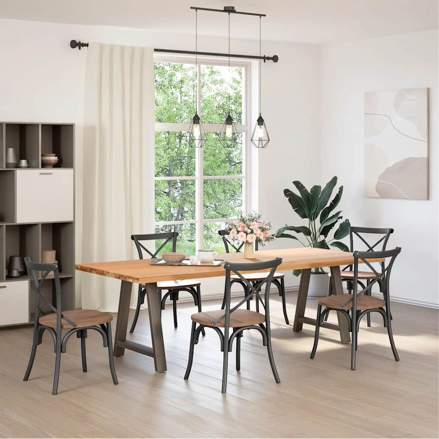 Salontafelpoten 2 St A-Vormig Staal 70 x (72-73) cm Naturel