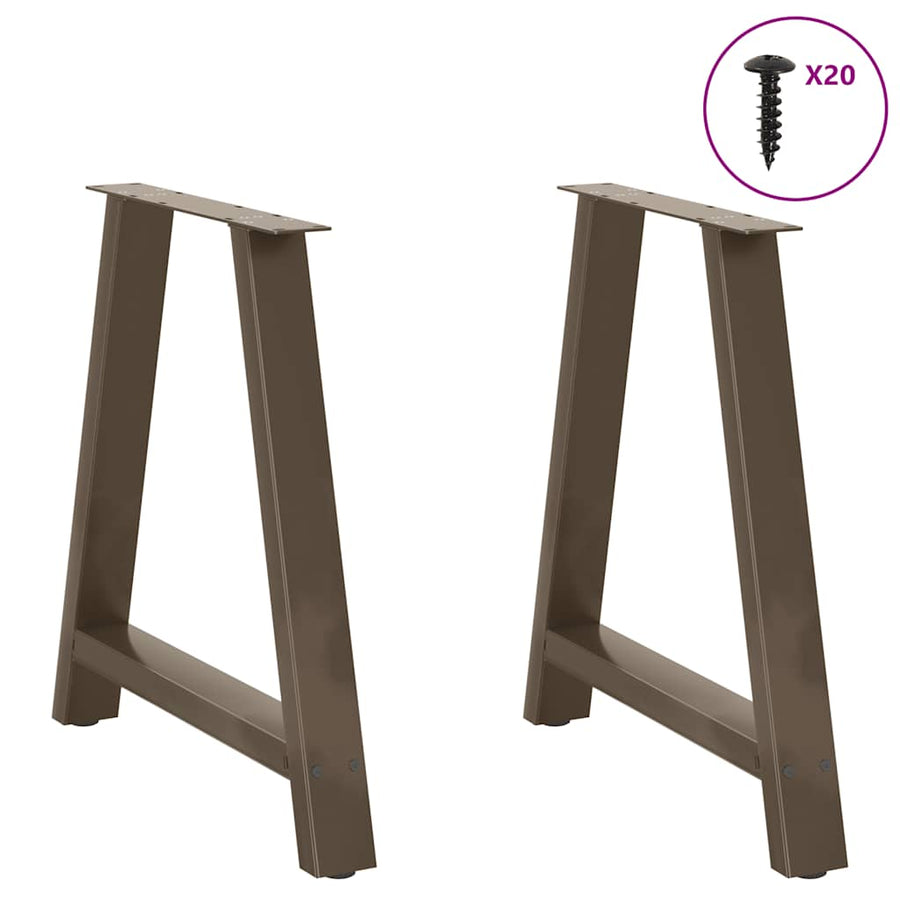 Salontafelpoten 2 St A-Vormig Staal 70 x (72-73) cm Naturel