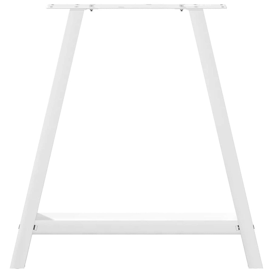 Salontafelpoten 2 st A-vormig 80x(72-73) cm staal wit