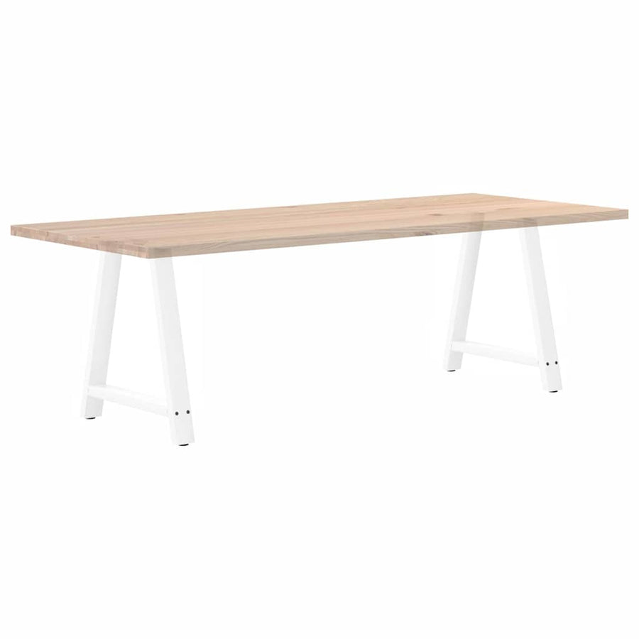 Salontafelpoten 2 st A-vormig 80x(72-73) cm staal wit